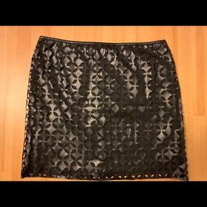 Vince Camuto black vegan leather skirt, size 10